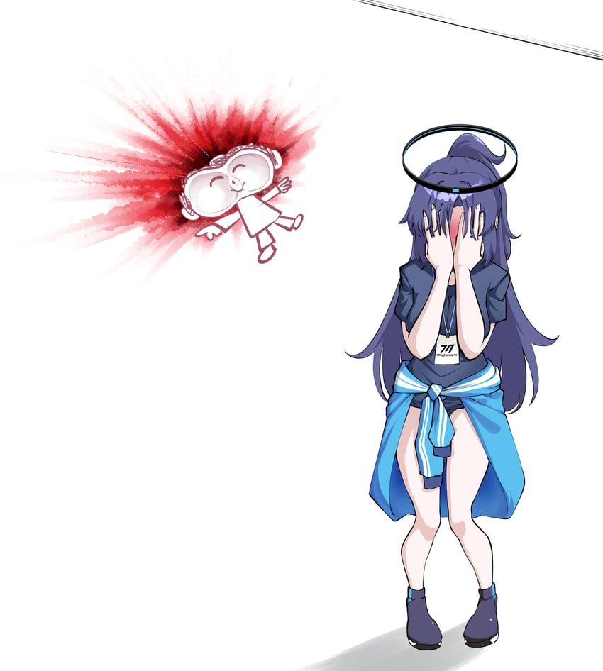 sensei, yuuka, and doodle sensei (blue archive and 1 more) drawn by benmeova