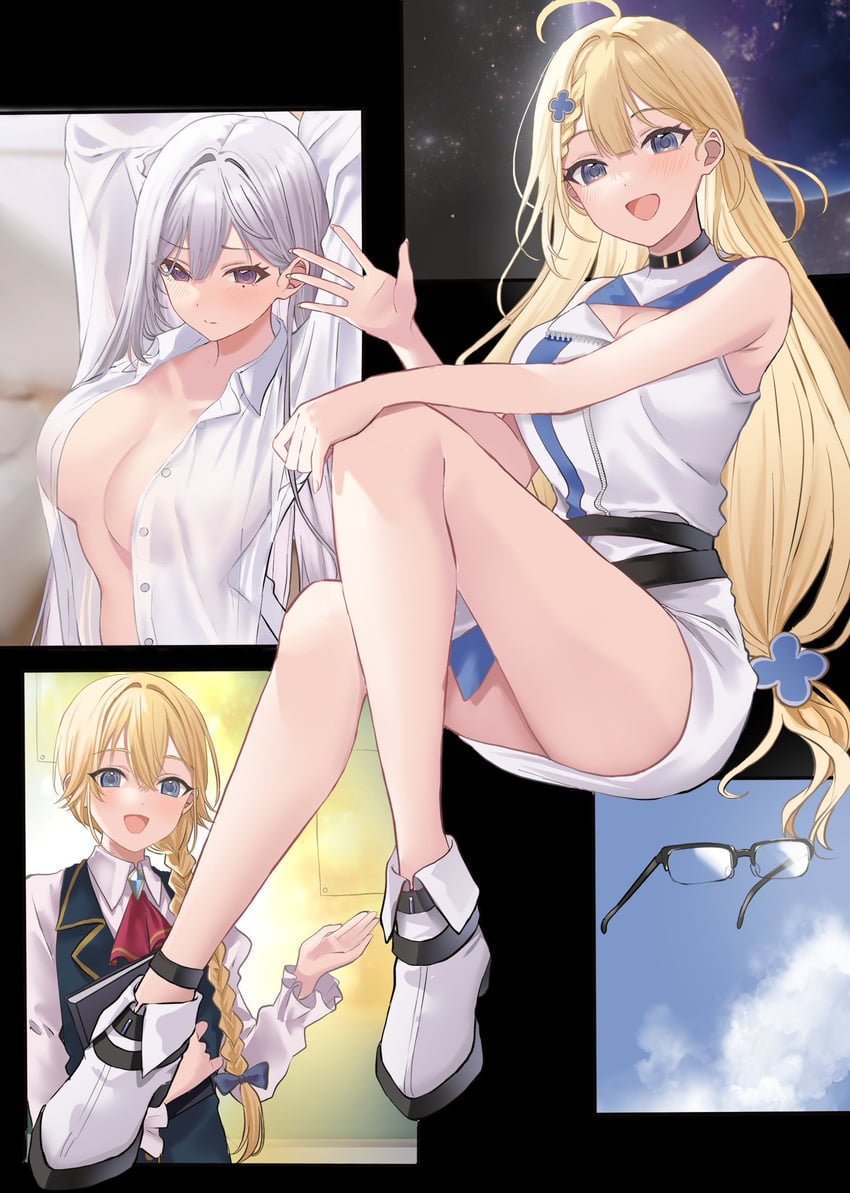 fialka tiursad, wvs-09 rossweisse, and sherry (kimoota mob youhei wa minohodo o ben (waki ma) eru) drawn by hamu_(plot_sy)