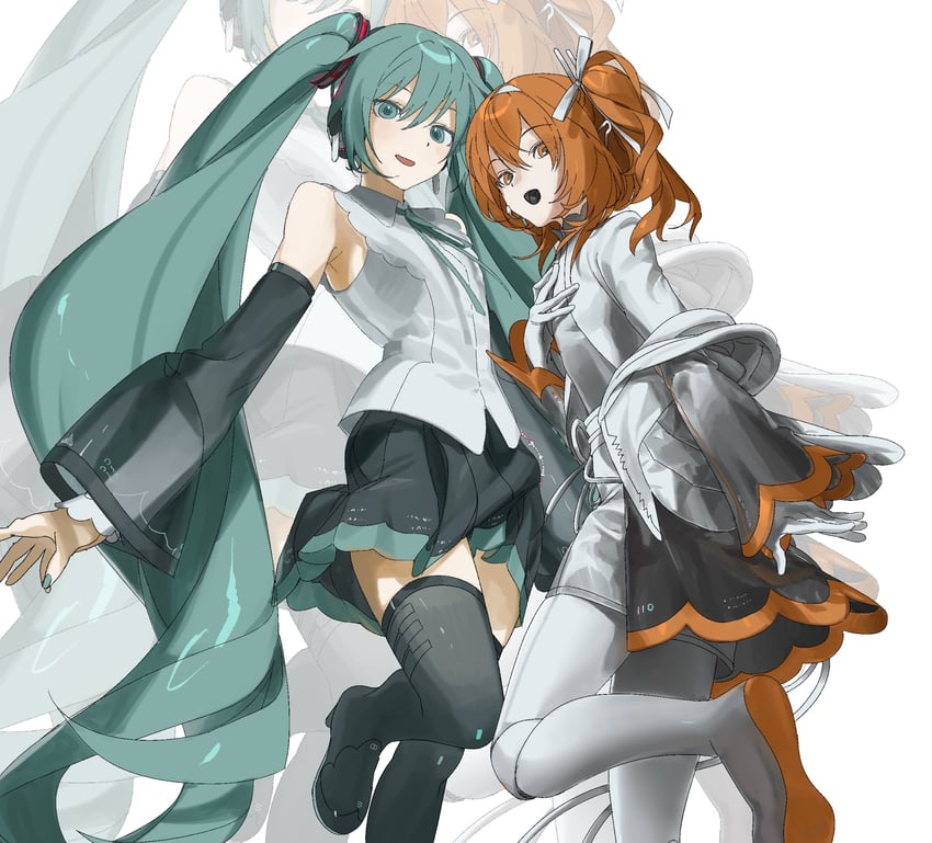 hatsune miku and adachi rei (vocaloid and 3 more) drawn by shdpska368