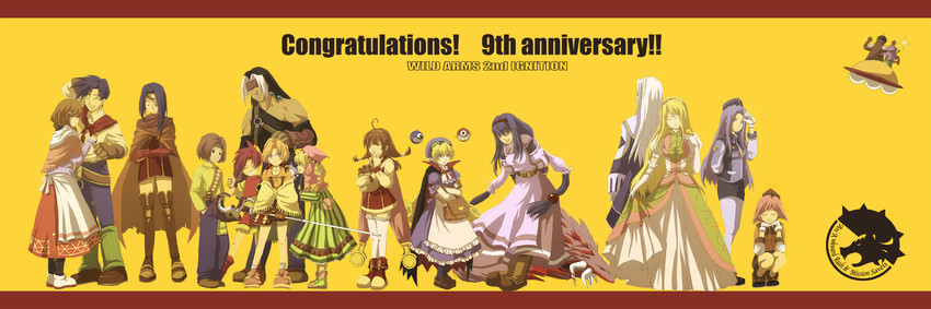 lilka eleniak, marivel armitage, ashley winchester, anastasia valeria, kanon, and 9 more (wild arms and 1 more) drawn by aogoma