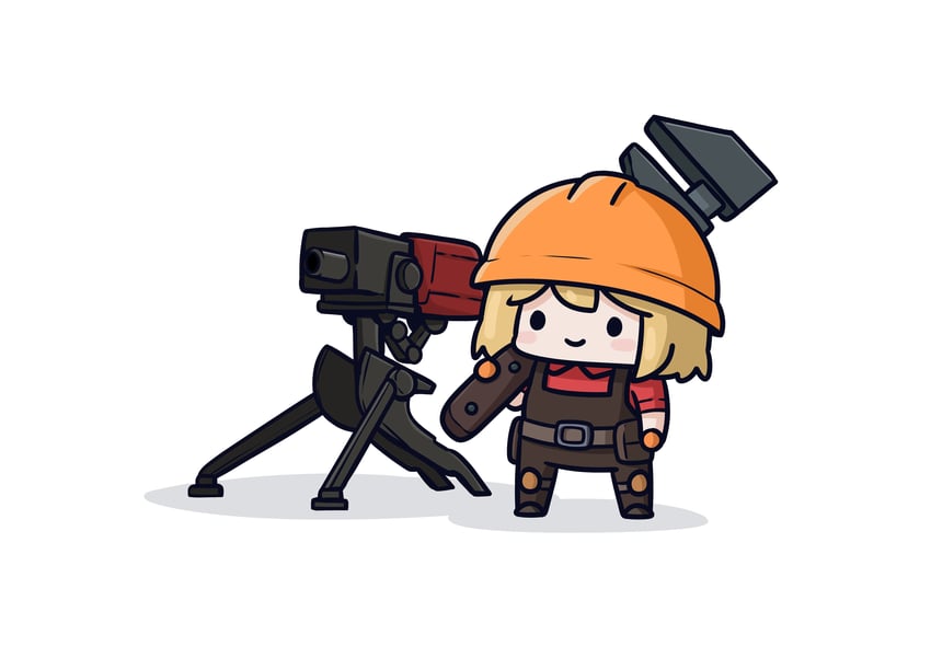 watson amelia, smol ame, engineer, and red engineer (hololive and 2 more) drawn by phdpigeon