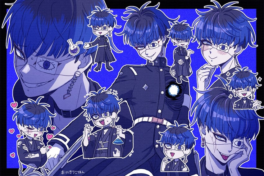 omokage yugamu (the hundred line -last defense academy-) drawn by gohan_(8823cobalt)