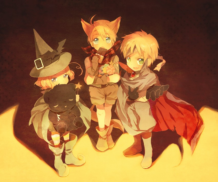 america, united kingdom, and canada (axis powers hetalia) drawn by kitsuta