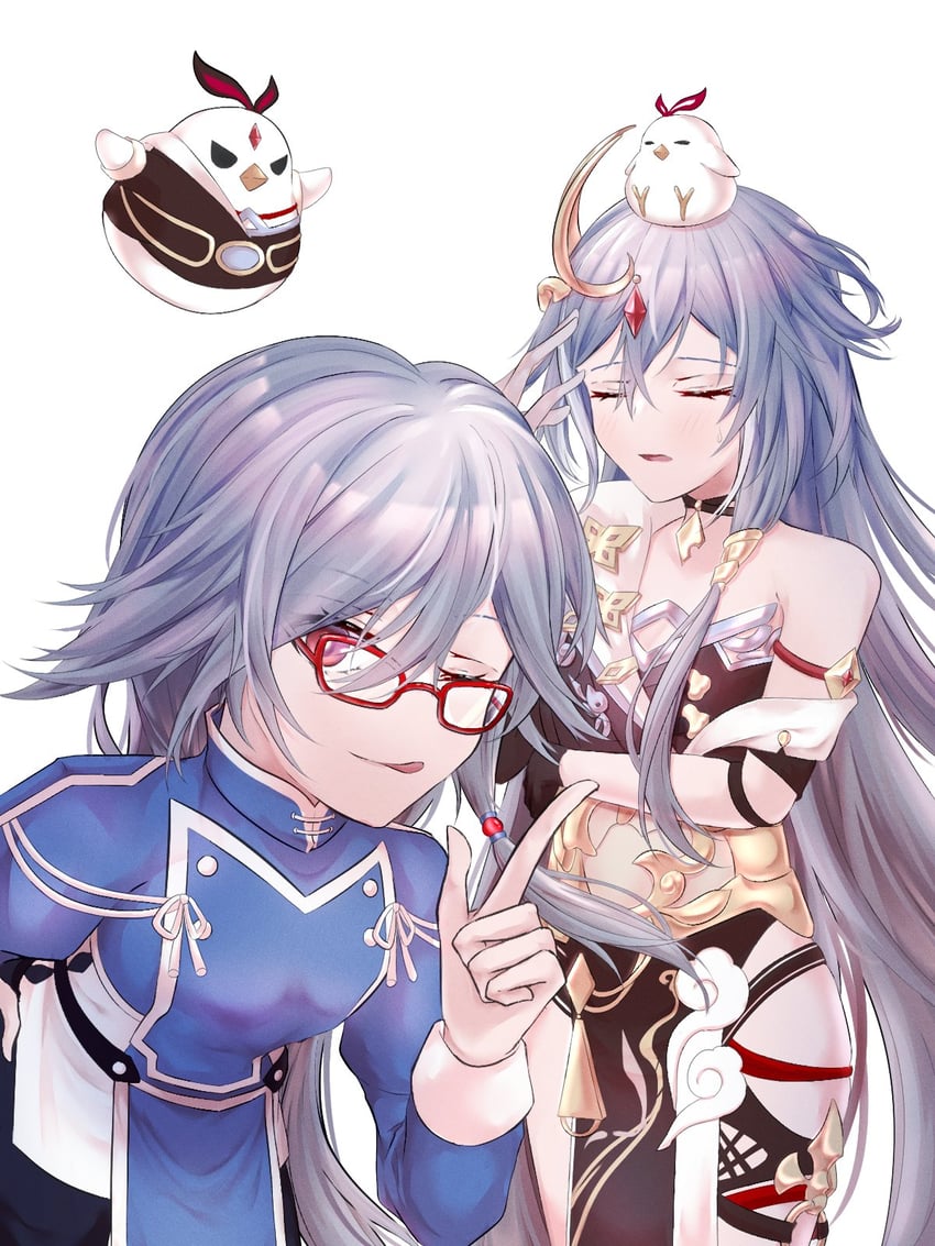 fu hua and herrscher of sentience (honkai and 1 more) drawn by ernacia_letir