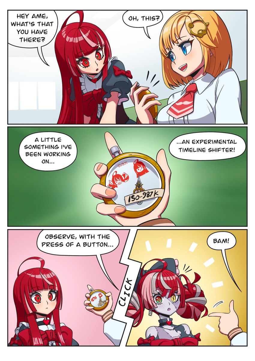 watson amelia, kureiji ollie, and olivia (hololive and 2 more) drawn by nyaring943