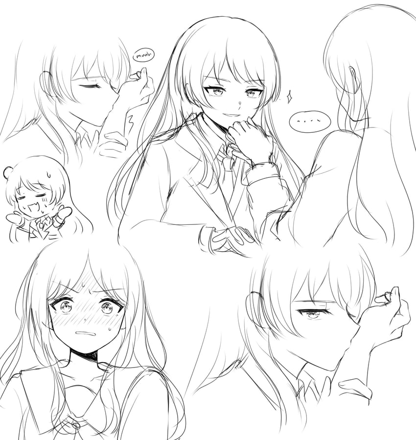 chihaya anon and nagasaki soyo (bang dream! and 1 more) drawn by hiruver