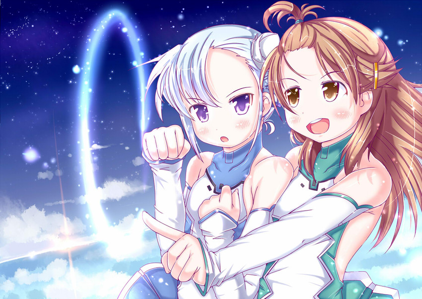 fin e ld si laffinty and kyouno madoka (rinne no lagrange) drawn by mad_(hazukiken)