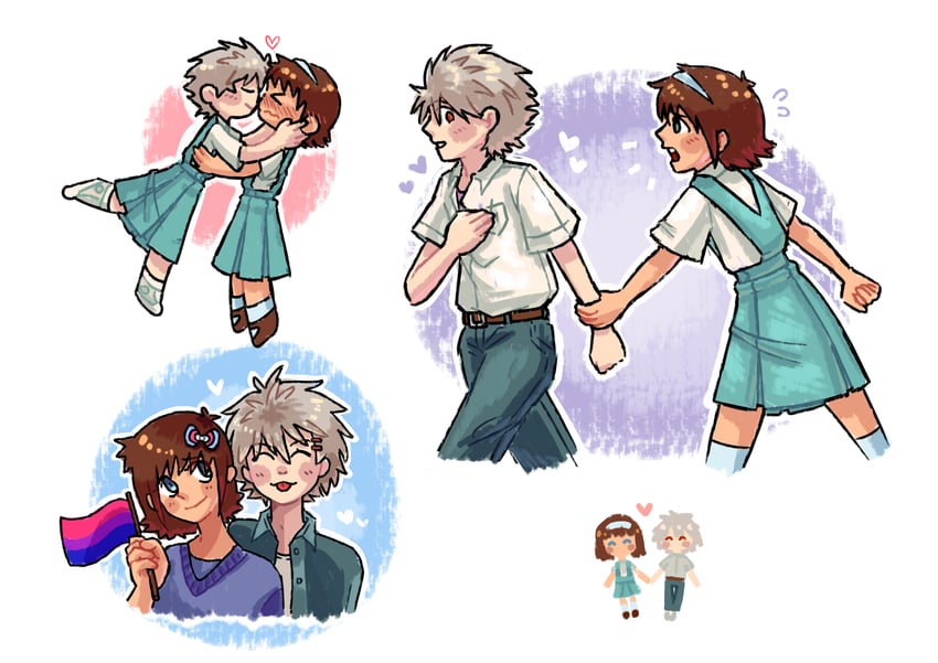 ikari shinji and nagisa kaworu (neon genesis evangelion) drawn by lillaland