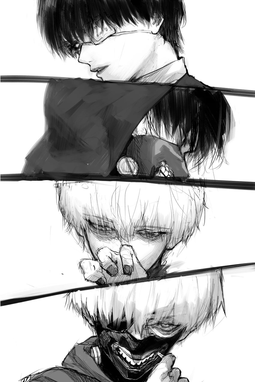 kaneki ken (original and 1 more) drawn by stfr_(stfr_kaz)
