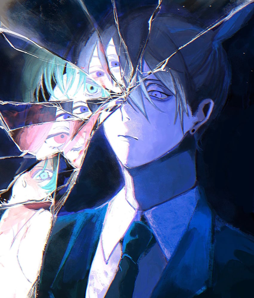 makima, hayakawa aki, and himeno (chainsaw man) drawn by eeeemajikaw