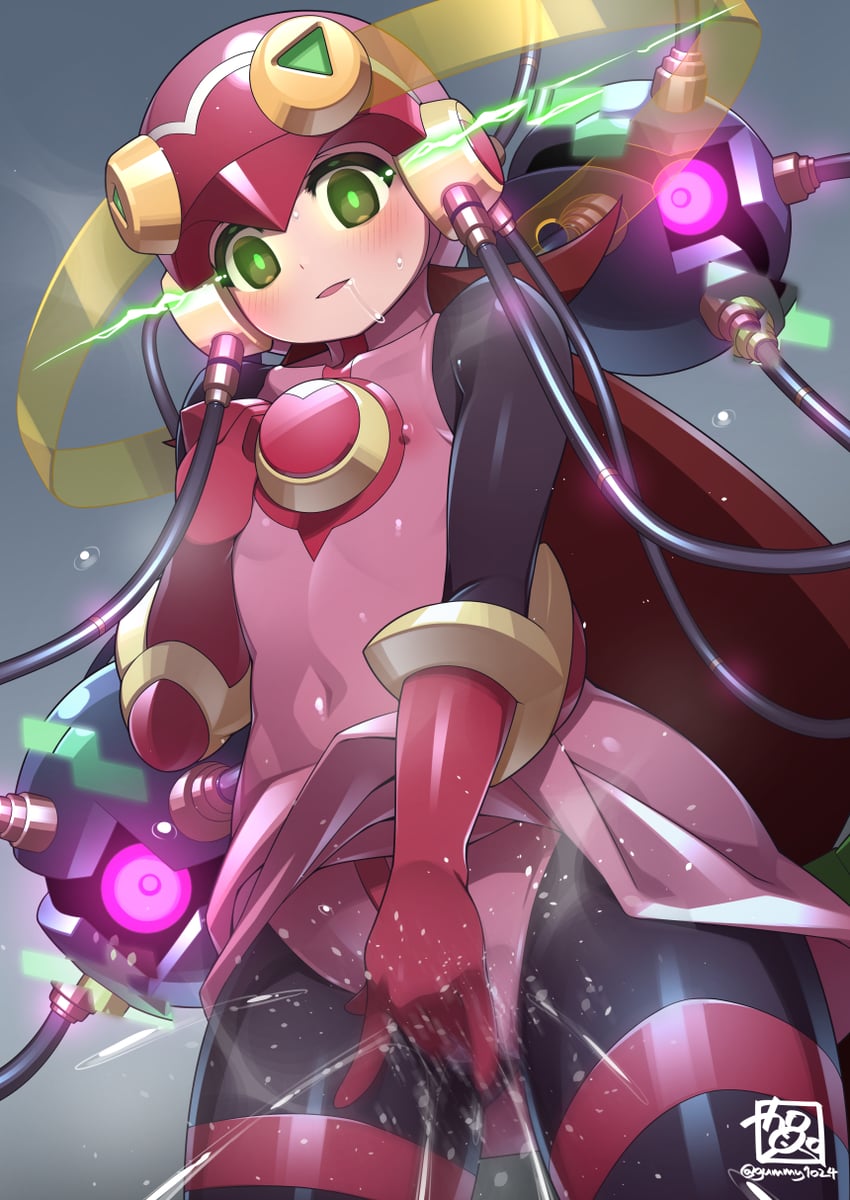 roll.exe and mayl sakurai (mega man and 1 more) drawn by gummyrise