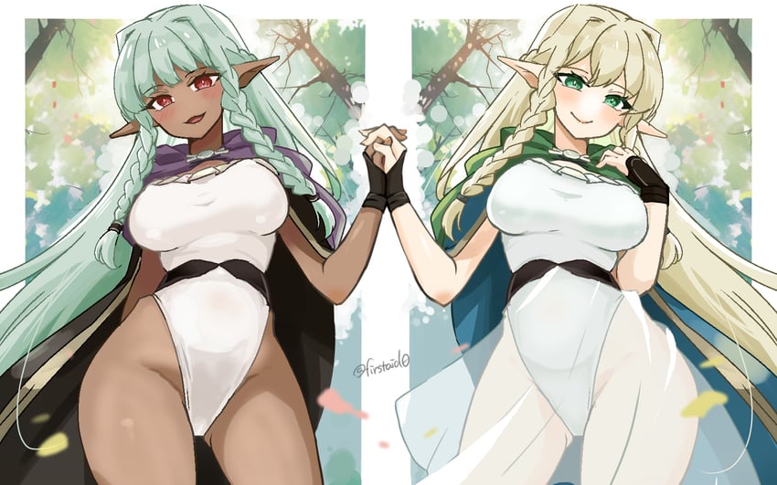 rosalinde and eltolinde (unicorn overlord) drawn by yukia_(firstaid0)