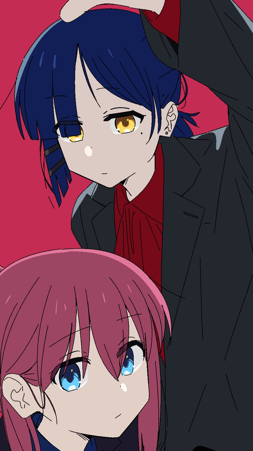 gotoh hitori and yamada ryo (bocchi the rock!) drawn by kerorira