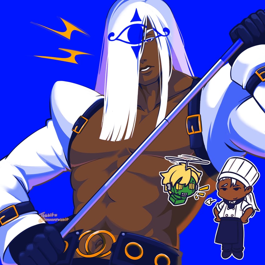 venom and robo-ky (guilty gear and 1 more) drawn by nnoonrabbit