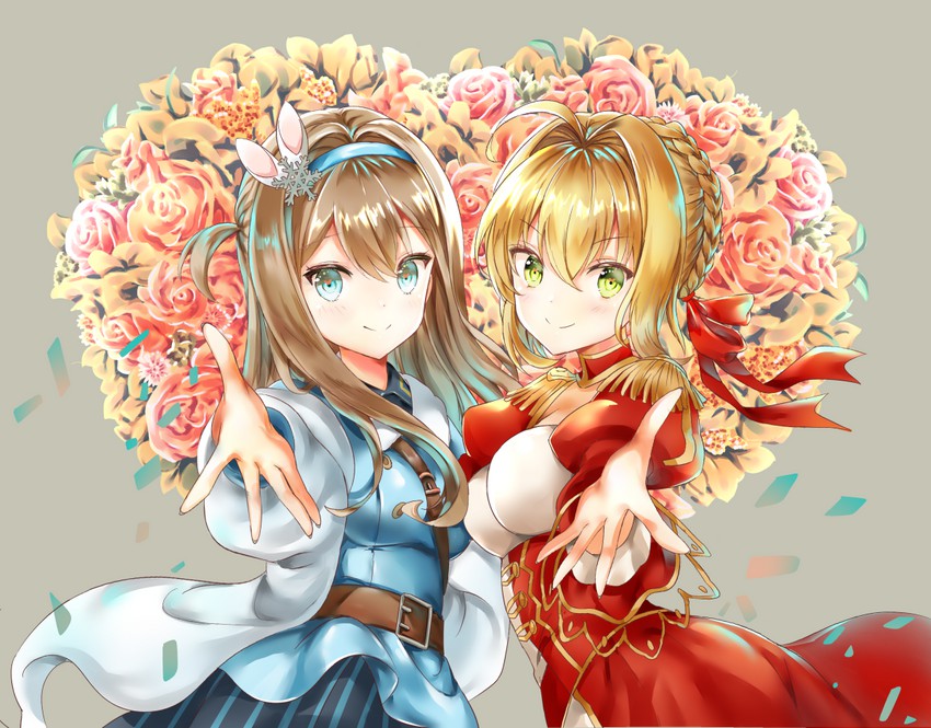 nero claudius and suomi (fate and 2 more) drawn by melings_(aot2846)
