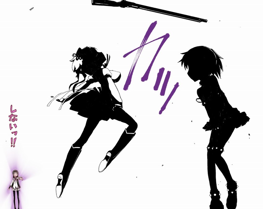 akemi homura, kaname madoka, and tomoe mami (mahou shoujo madoka magica) drawn by teri_terio