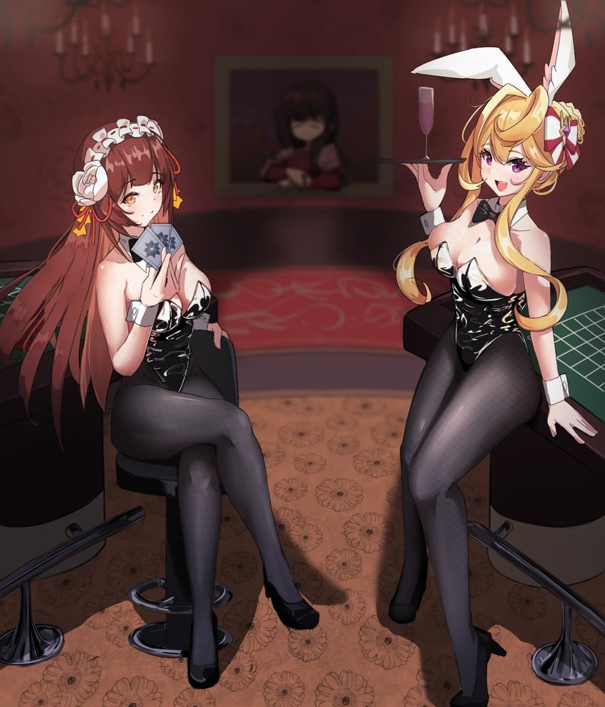exorcist miya and christmas spirit carol (guardian tales) drawn by shootingstar_masa