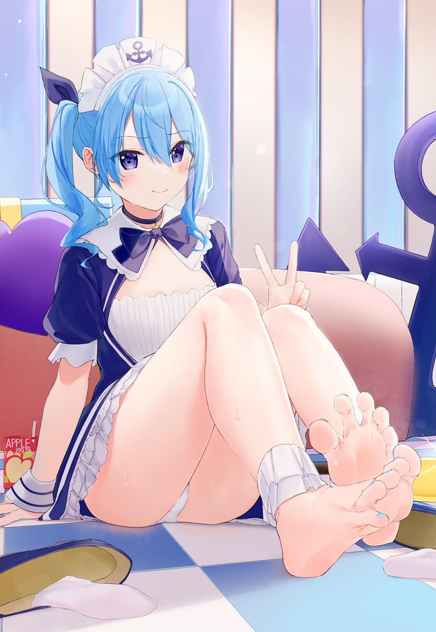 hoshimachi suisei and minato aqua (hololive) drawn by kou_futoshi