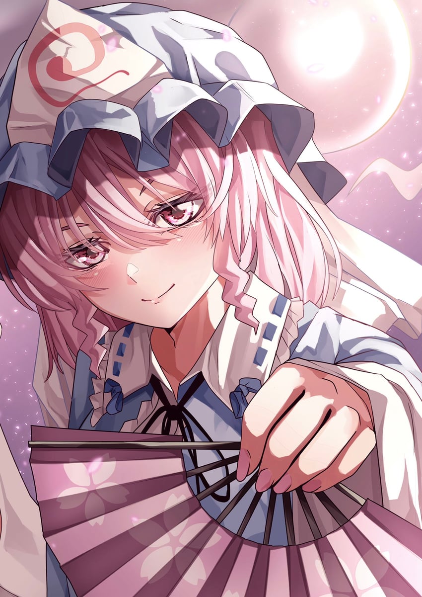 saigyouji yuyuko (touhou) drawn by mahoro_(minase_mahoro)