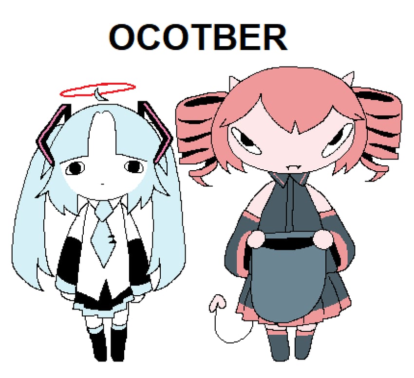 hatsune miku, kasane teto, nyan, and kappa (original and 2 more) drawn by chewchewer