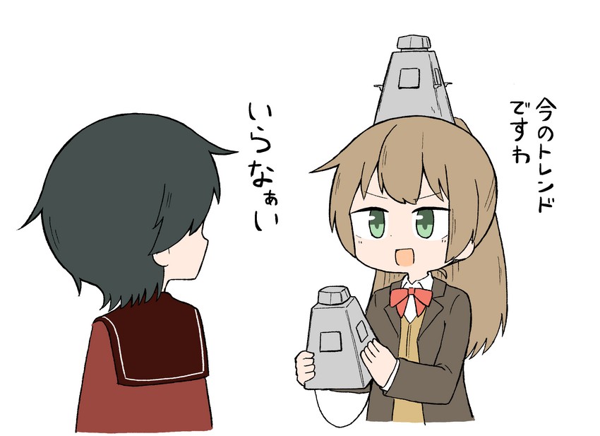 kumano, mogami, and js kumano (kantai collection) drawn by cheno_(amakuchi_mustard)