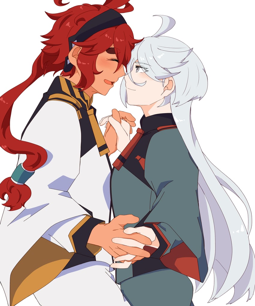 suletta mercury and miorine rembran (gundam and 1 more) drawn by kaede_(soul-red-7)