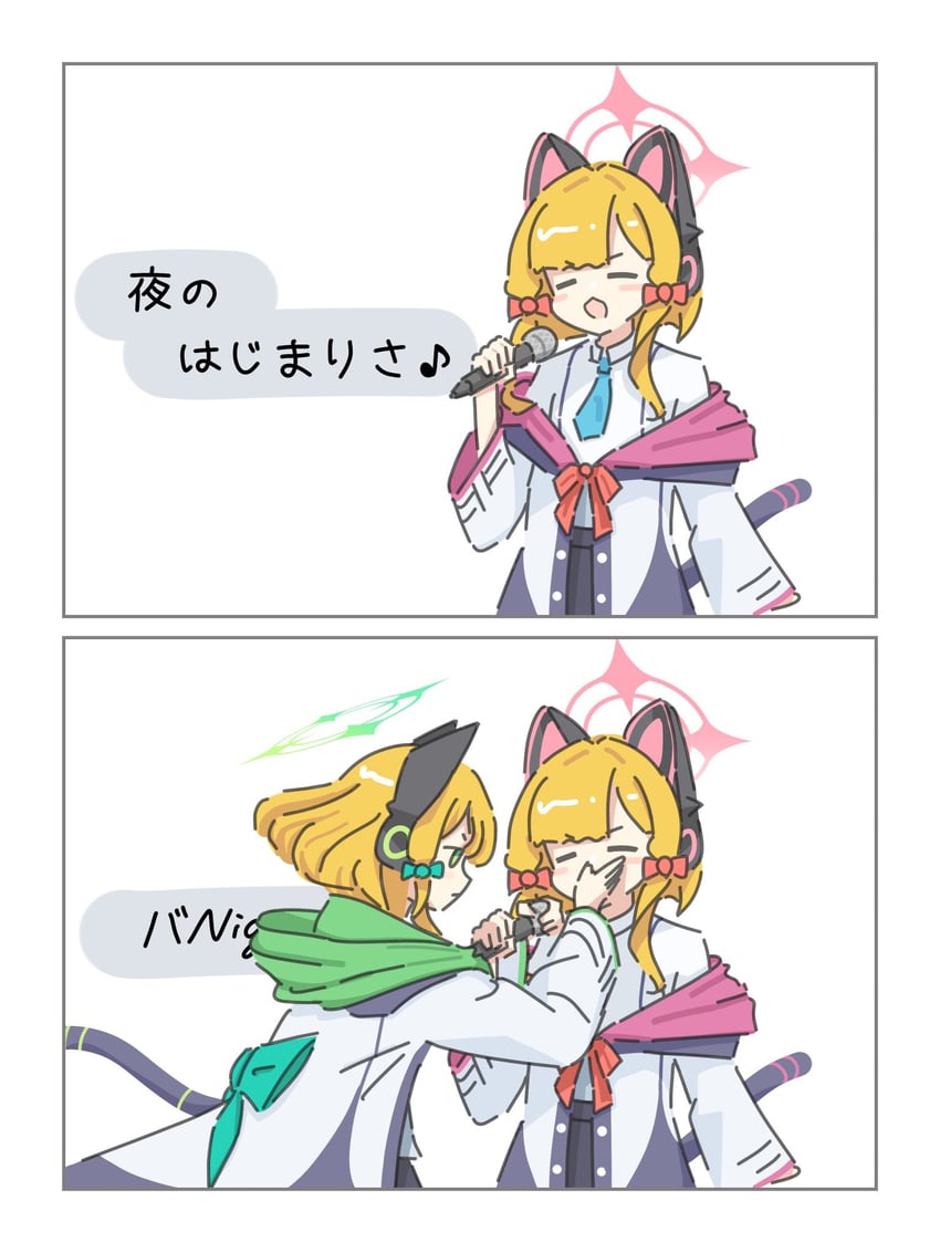 momoi and midori (blue archive and 1 more) drawn by ossa_2019