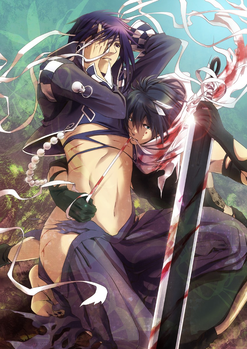 unno rokurou and kirigakure saizou (brave 10) drawn by miyako910724