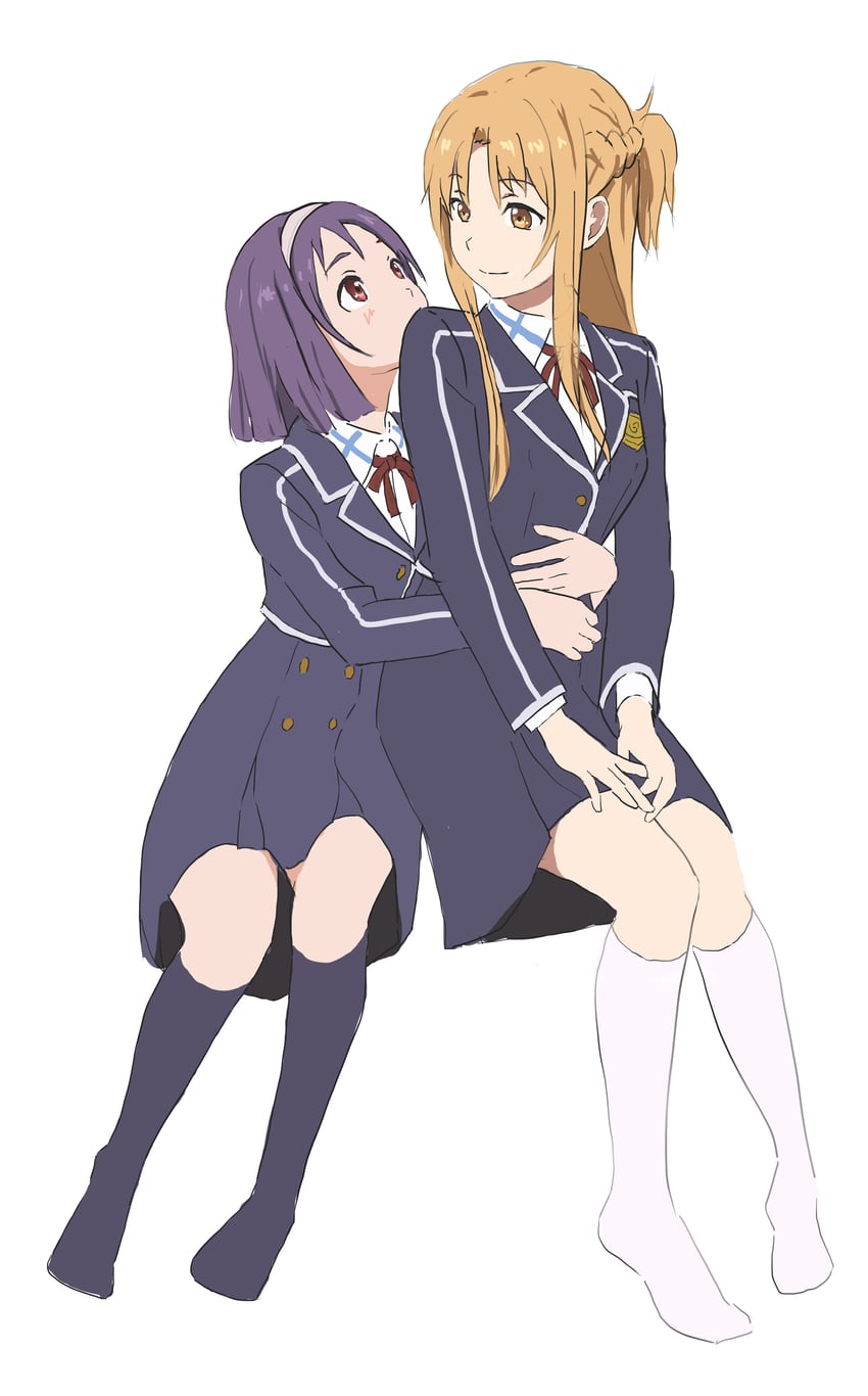 asuna and konno yuuki (sword art online) drawn by tetu_rou