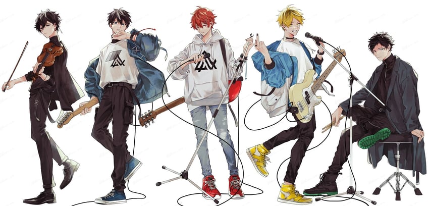 murata ugetsu, satou mafuyu, uenoyama ritsuka, kashima hiiragi, and yagi shizusumi (given) drawn by kizu_natsuki