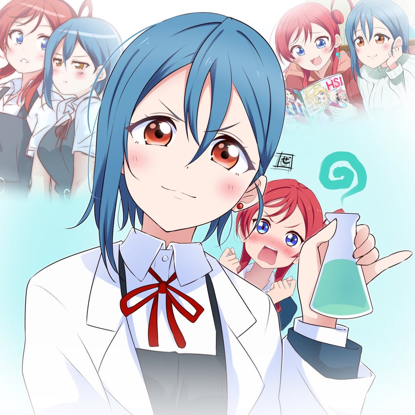 wakana shiki and yoneme mei (love live! and 1 more) drawn by zero-theme