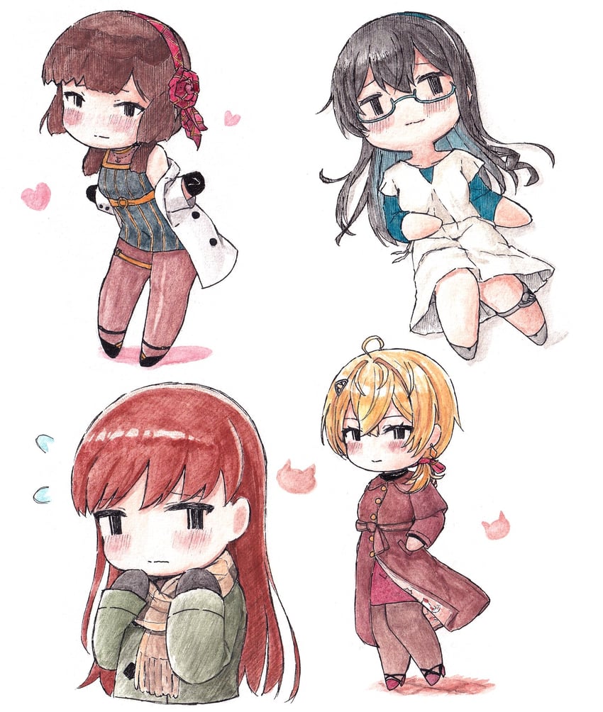 ooyodo, ooi, mogador, and tuscaloosa (kantai collection) drawn by poipoi_purin