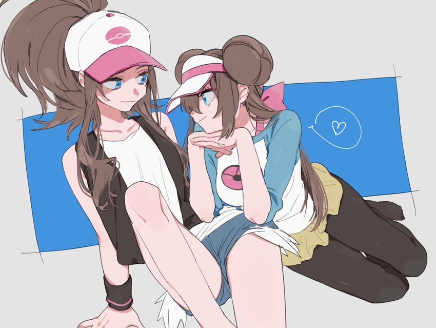 rosa and hilda (pokemon and 2 more) drawn by itou_(very_ito)