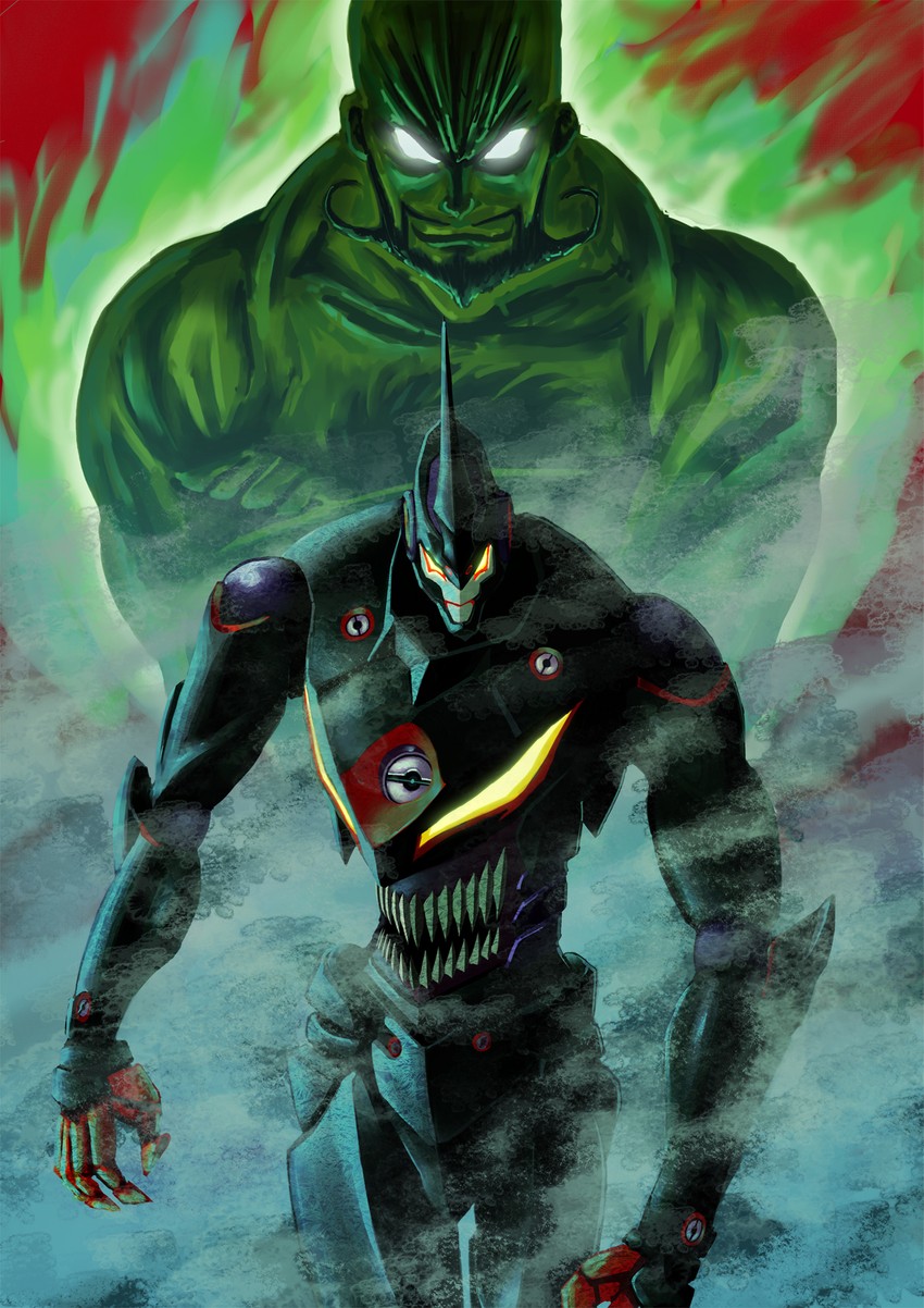 lordgenome and lazengann (tengen toppa gurren lagann) drawn by kaeru_(kaerism)