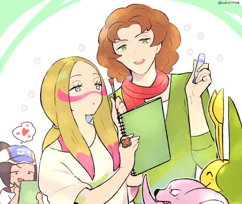 mina, leavanny, bettie, burgh, and granbull (pokemon and 3 more) drawn by tudurimike