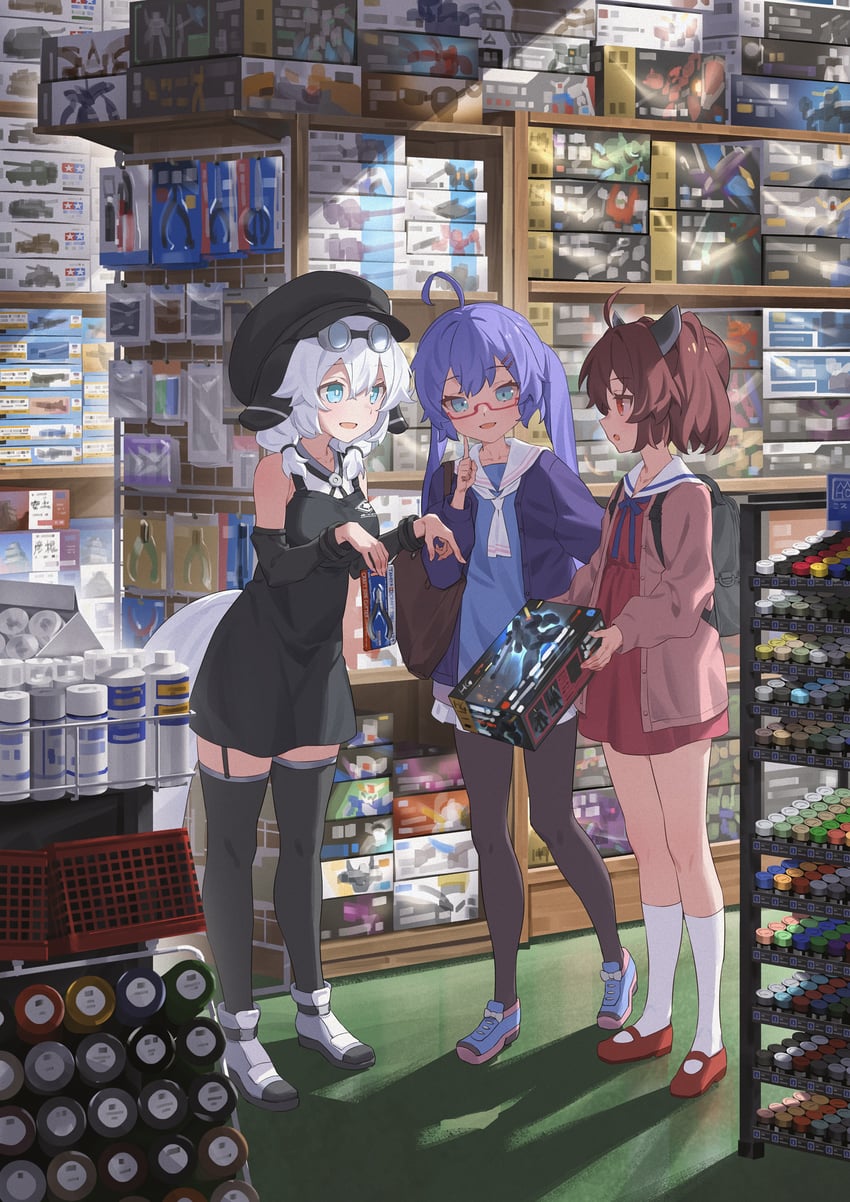 touhoku kiritan, otomachi una, and mochiko-san (voiceroid and 1 more) drawn by yamamomo_(plank)