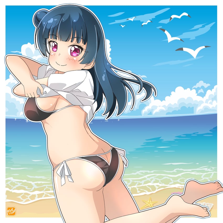 tsushima yoshiko (love live! and 1 more) drawn by takecho