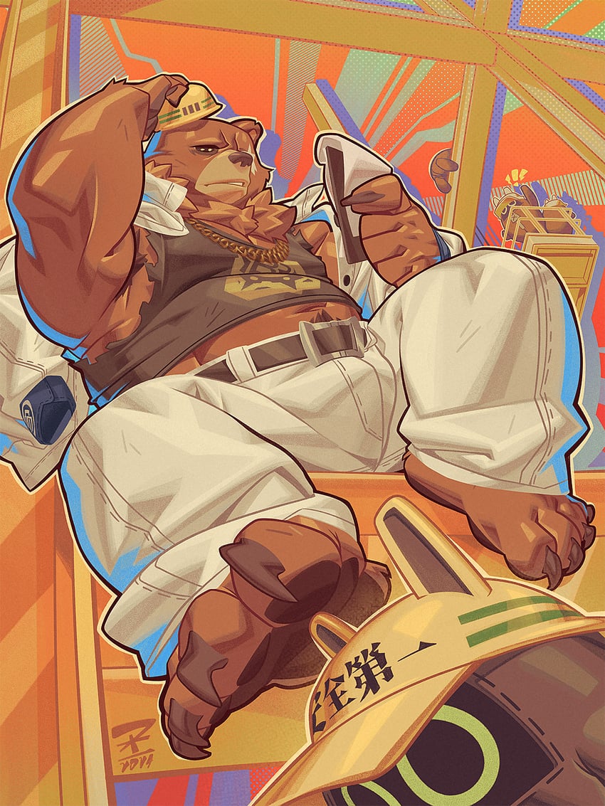 ben bigger and safety (zenless zone zero) drawn by dk_(den_ai_d)