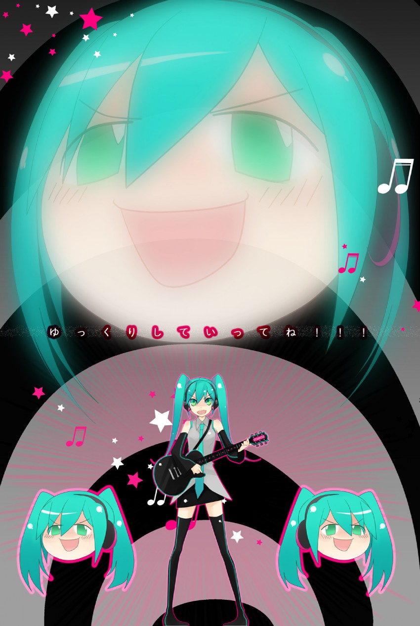 hatsune miku (vocaloid and 1 more) drawn by sunday31