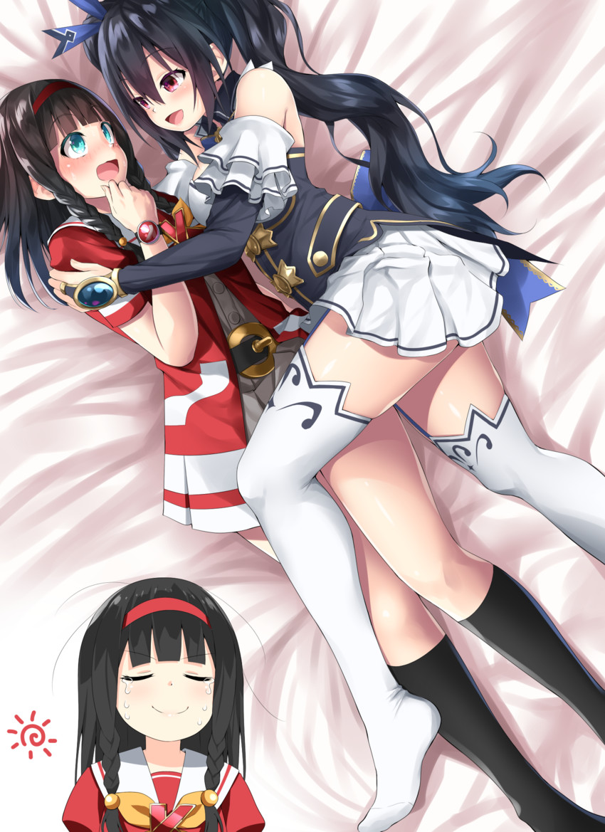 noire and k-sha (neptune and 1 more) drawn by oekakizuki