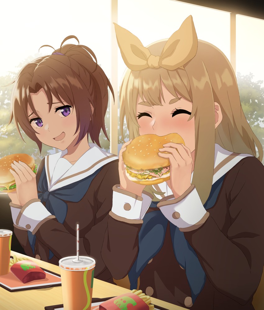 nakagawa natsuki and yoshikawa yuuko (hibike! euphonium) drawn by raku_rakugaki