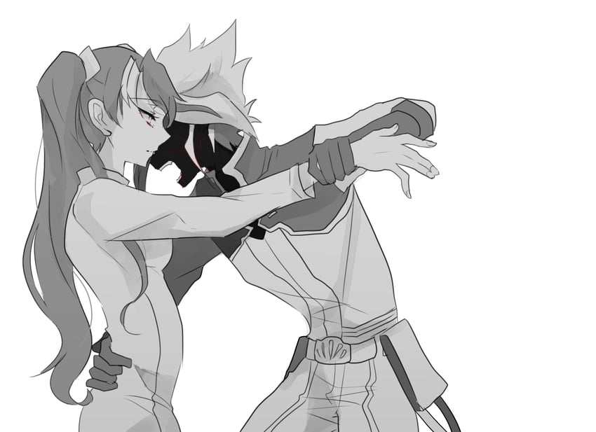 zarc and akaba rei (yu-gi-oh! and 1 more) drawn by teketeke_(tasutekete)