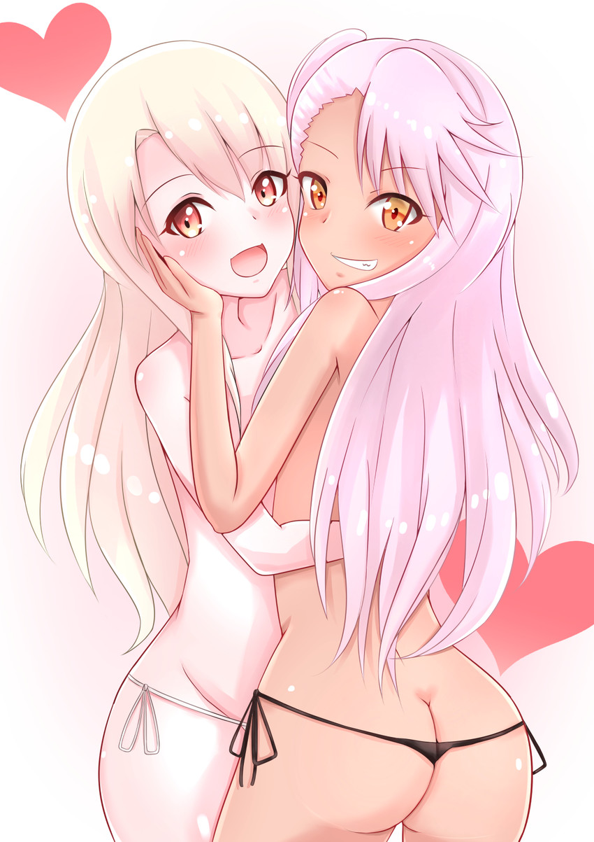 illyasviel von einzbern and chloe von einzbern (fate and 1 more) drawn by nonsuke