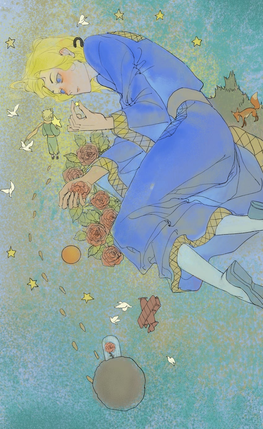 united kingdom, france, and rose (axis powers hetalia and 1 more) drawn by suilin82942
