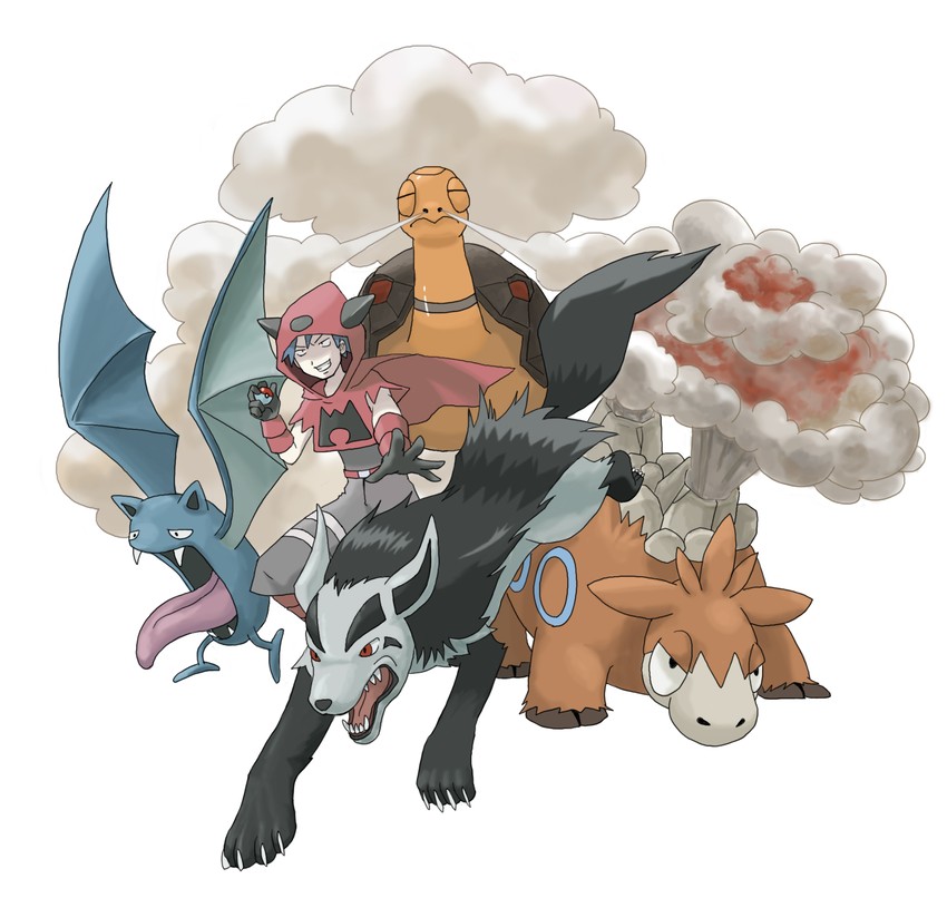 mightyena, torkoal, golbat, camerupt, and tabitha (pokemon and 1 more) drawn by ao620807