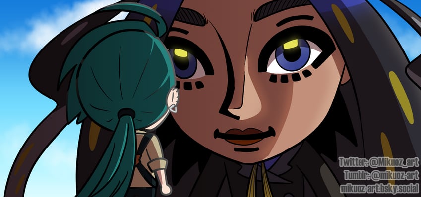 rika, geeta, and mii (pokemon and 3 more) drawn by mikuoz-art