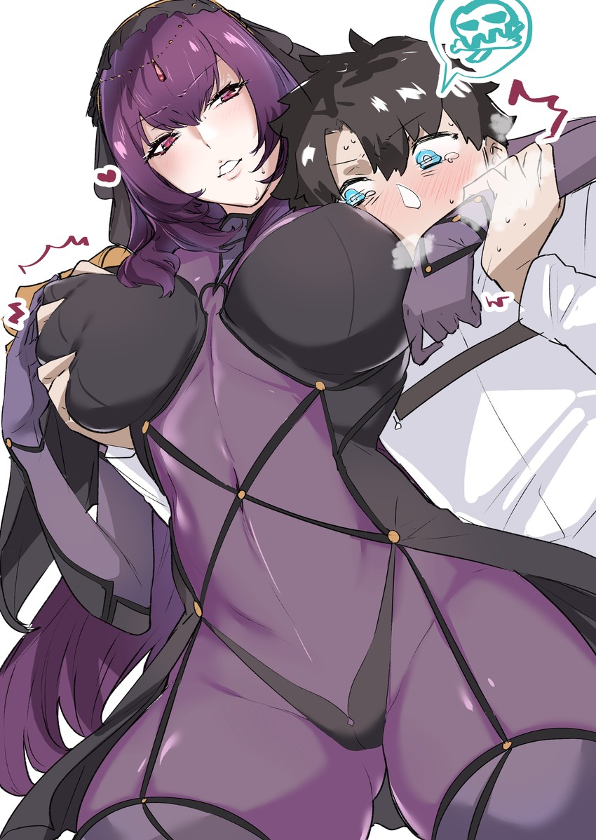 fujimaru ritsuka and scathach (fate and 1 more) drawn by mogi_yasunobu