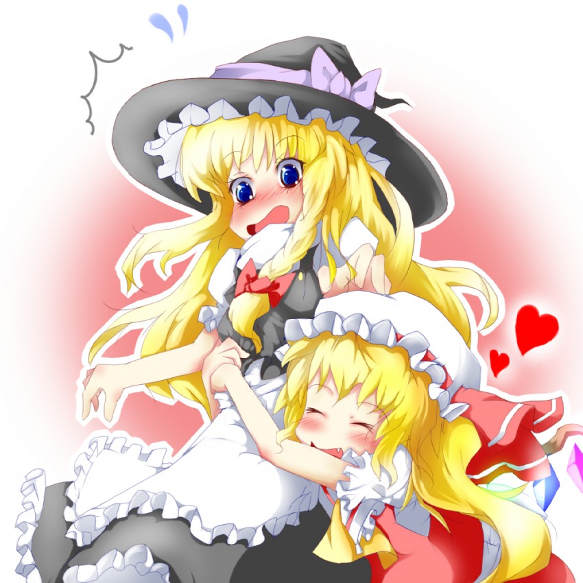 kirisame marisa and flandre scarlet (touhou) drawn by toor_0111