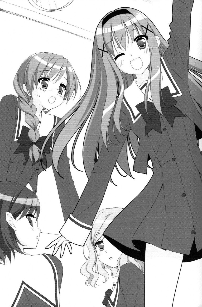 kitajima kaede and kitajima sara (sono hanabira ni kuchizuke wo) drawn by kani_biimu