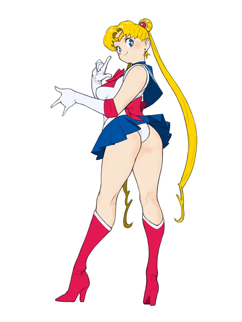 tsukino usagi and sailor moon (bishoujo senshi sailor moon) drawn by toshinoshin